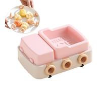 Ice Pop Molds | with Lid 6-Grid Reusable Cartoon Mould,Freezer Cake Pop Making Mold | for Fruit Pudding Jelly Yogurt Candy Chocolate