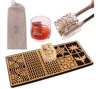Ice Press Craft Modern Ice Molds Stamps For Cocktails Whiskey Bourbon Maker Brass Custom Ice Cube Stamp Fast Patterns Bartender Accessories (Creative)