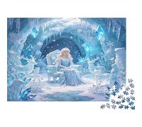 Ice Queen 1000 Piece Jigsaw Puzzle Cardboard for Adults Crystal Cave Long Lasting Fun Focus Home Decoration 52x38cm/1000pcs