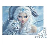 Ice Queen 1000 Pieces Fantasy Thick Cardboard Classic Jigsaw Puzzle Hard Challenging Adults Decompression Creativity Wall Decor Housewarming Gift 38x26cm/1000pcs