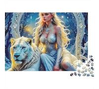 Ice Queen 1000 Pieces Jigsaw Puzzles For Adults Family Challenge Toys Stress Relieving Entertainment Cultivate The Spirit of Teamwork for Men, Women, Elders, Seniors 500pcs (52x38cm)