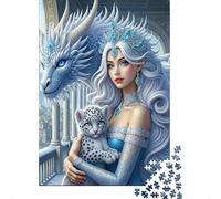 Ice Queen Dragon 1000 Pieces Eco-friendly Paper Classic Jigsaw Puzzle Family Lovers Decompression Game Gifts Value Pack 70x50cm/1000pcs