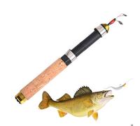 Ice Rod | Telescopic Casting Rod, 60 cm Winter Ice Equipment for Trout | for Salt and Freshwater in Lake Kayak and Boat for Trout and Perch Dores