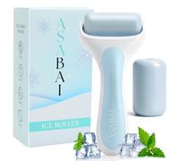 Ice Roller For Face & Whole Body - Reduce Puffiness, Redness & Headaches - 2 Interchangeable Rolling Heads - Cooling Facial Massager For Skin Care - Relieve Stress & Feel Rejuvenated (Turquoise Blue)