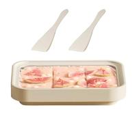 Ice Rolling Machine for the Household - For Yoghurt without Electricity - Tray for Making Ice Rolls Including Scrapers - For Bakers, Dessert Lovers, Party Planner, Cafés, Restaurants and Food