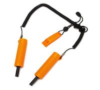 Ice Safety Picks with Retractable Hidden Spikes - Bright Orange Ice Fishing Rescue Tool with Elastic Lanyard, Emergency Whistle for Rescue Signaling Skating, Skiing, Sledding or Walking on Ice