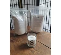 Ice Sand Candle Wax, Palm Oil, 1Kg White. Wax Granules for Candle Making Without The Need for Melting, Pour, Add Wick and Light. (Wicks Not Included)