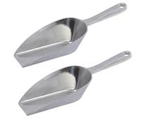 Ice Scoop, 2 Pack Square Mouth Aluminum Alloy Supermarket Bar Multi-Function Food Shovel Ice Spoon 6”