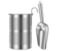 Ice Scoop with Holder, Stainless Steel Shovel Fixture, Kitchen Utility with Sturdy Layer, Beverage Accessory with Refined Panel, 3.94x3.03x5.91in Household Category, Serving Tool for Refrigerator
