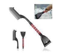 Ice Scraper Car with Broom 2-in-1 Removable Car Snow Brush with Large Edge Bristles & Ergonomic Foam Handle & Durable Windscreen Scratcher, Car Winter Accessories, Snow Brush Car