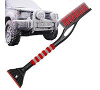 Ice Scraper Car with Broom Snow Brush Removable Ergonomic Non-Slip Soft Handle 68 cm Long with Large Edge Bristles Windscreen Scraper Paint Gentle Glass Scraper De-Icing Shovel Winter Au