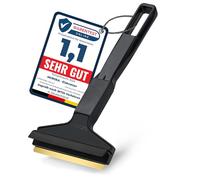 Ice Scraper for Car Windscreen 21cm - Brass Car Ice Scraper - fast, effortless & easy - Premium HIPS - Murska Brass Blade Windscreen Scraper for Car Window Scrapper & Squeege - Finland (Black)