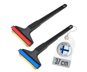 Ice Scraper for Car Windscreen 37 cm - Brass Car Ice Scraper Window 2pcs - fast, effortless & easy - Premium HIPS -Murska Brass Blade Windscreen Scraper for Car Window Scrapper Squeege - Finland