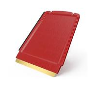 Ice Scraper for Car Windscreen - 4 in 1 - Brass Ice Scraper - fast, effortless & easy - Premium HIPS - Murska Brass Blade Windscreen Scraper for Car Window Scrapper & Squeege - Finland (Red)