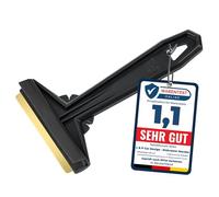 Ice Scraper for Car Windscreen - Brass Car Ice Scraper - Murska - fast, effortless & easy - Premium HIPS - Brass Blade Windscreen Scraper for Car Window Scrapper & Squeege - Finland (Black)