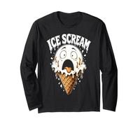 Ice Scream Funny Halloween Ice Cream Ghost Spooky Costume Long Sleeve T-Shirt
