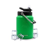 Ice Shaker Insulated Stainless Steel Half Gallon Water Jug | 64 oz, Dragon Green | Stays Cold for 60+ Hours | Multi-purpose lid | Odor-Free Outdoor Water Jug for Sports, Camping, Hiking, Working Out