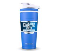 Ice Shaker Insulated Stainless Steel Shaker Bottle | 26oz, Royal | Cold for 30+ Hours | Insulated Cup with Twist-on Agitator | Odor-Free Bottle for Protein Shakes, Water, Smoothies, Cocktails
