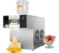 Ice Shaver Machine for Snowflake Ice and Bingsu, Commercial Continuous Operation, Mechanical Design, 120KG Capacity
