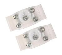 Ice Shoe Clips - Ice Cleats for Shoes and Boots | 2 x Ice Cleats with Intermediate Sole Snow Cleats, Non-Slip Boots Ice Clamps with 5 Tips
