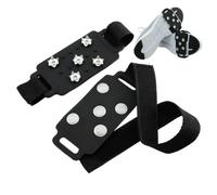 Ice Shoes Grippers 5-Tooth Anti-Slip Adjustable Steel Traction Grip | Winter Shoes Boots Traction Cleats for Hiking Fishing Walking Mountaineering Outdoor Cold Weather Commuting Running