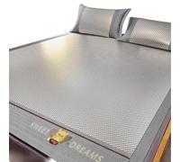 Ice Silk Cool Mat,Summer Sleeping Pad Ice Rattan Mat 3 Piece Set (1 Mattress+2 Pillowcases),Foldable Rattan Bed Quick Cooling,Suitable for Family(Style-5,200cm*220cm)
