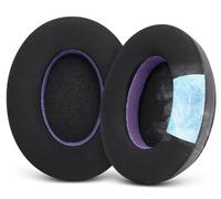 Ice Silk Fabric Earpads for HyperX Cloud/Alpha, Audio Technica M50X/M40X | Replacement Cushions Also for Sony MDR 7506, Turtle Beach Stealth 400/600 - Ear Pads with Memory Foam & Added Thickness