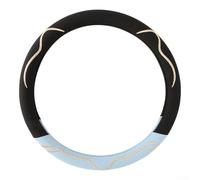 Ice Silk Fabric Steering Wheel Cover with Cartoon Motif for All Season Comfort (E)