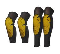 Ice Silk Knee Elbow Pads Set PU Energy Absorbing Shock Protection With Anti-slip Strap Flexible Breathable Protective Gear For Motorcycle Motocross Cycling Skateboarding,Yellow-XXL