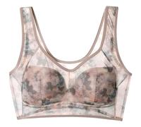 Ice Silk Lace Bra for Women,Cooling Comfort Strength Breathable Soft Everyday Bras Don't Run Cup Full High Support Plus Size Sexy Underwire Bra Seamless Wireless Push up Bras Comfortable