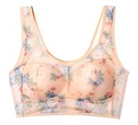 Ice Silk Lace Cooling Comfort Bra, Comfort Bra Made of Ice Silk with Lace, Non-Wired Push-Up Bralette Bra Without Buttons for Older Women, Posture Correction Bra for Seniors Comfortable