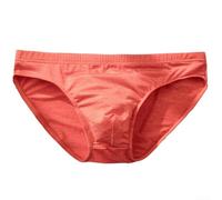 Ice Silk Men's Casual Briefs with U Convex Design Lightweight and Comfortable All Year Round (2XL Orange)
