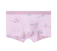 Ice Silk Men's Underwear Printed Shorts Breathable L-XL(Pink XXXL)