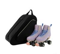 Ice Skate Bag for Quad and Inline Skates, Water Resistant Roller Skating Storage Backpack with Adjustable Straps, Large Capacity Gear Holder for Winter Sports(black)