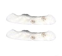 Ice skate blade protectors made of soft, absorbent material, suitable for hockey and figure skating, protect blades from scratches and rust, lightweight and easy to clean (yellow snowflake)