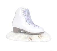 Ice skate blade protectors made of soft, absorbent material, suitable for hockey and figure skating, protect blades from scratches and rust, lightweight and easy to clean (silver snowflake)