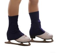 Ice Skate Boot Covers, 2 Pack, Figure Skating and Roller Skating Shoe Protectors, Stretchy Breathable Fabric Guards Against Scratches, for Competitions Training and Performances(Navy blue)