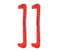 Ice Skate Guards，1 Pair Plastic Ice Hockey Skate Blade Covers with Adjustable Spring, Red Skate Blade Protector for Hockey Skates, Figure Skates