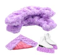 Ice Skate Soakers Purple Cashmere Super Absorbent Fast Drying Ice Skate Guards Multi-Purpose Skate Guards Care Kit for Girls Adult Skating Accessory Gift, Large, Skate Guards, Ice Skate Soakers