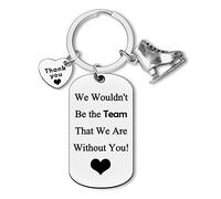 Ice Skater Gift Appreciation Keyring Skating Team Gift Thank You Keychain Gifts for Figure Skating Ice Team Leader Team Mom Gifts Ice Hockey Gifts for Women Men Skating Lovers Coworker Coach Gifts