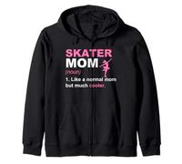 Ice Skater Mom Definition Funny Figure Skating Mommy Zip Hoodie