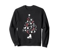 Ice Skating Christmas Tree Xmas Skaters Funny Winter Sports Sweatshirt