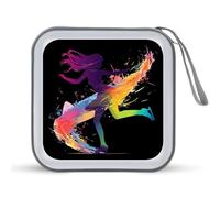Ice Skating Figure Skater Girls Women CD Case Portable DVD Storage Small CD Holder Organizer for Home Travel