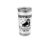 Ice Skating Happiness is Dancing On Ice Figure Skating Stainless Steel Insulated Tumbler