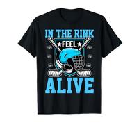 Ice Skating in The Rink Feel Alive Hockey T-Shirt