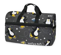 Ice Skating Little Penguins Travel Duffel Bag for Men Women Boys Girls Teens,Oversized Sports Gym Bag with Shoes Compartment Overnight Weekend Yoga Workout Bag Training Handbag