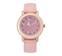 Ice Skating Skates Casual Women's Watch Slim Analog Display Quartz Wrist Watches with Leather Strap