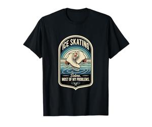 Ice Skating Solves Most of My Problems Funny Ice Skater T-Shirt