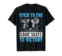 Ice Skating Stick to The Game Skate to Victory T-Shirt
