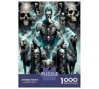 Ice Skeleton Throne 1000pc Jigsaw Puzzle Bundle Frosty Dark Power Premium Jigsaw Puzzle Premium Cardstock Senior Enthusiasts Concentration Training Housewarming Office Break Gift Game 52x38cm/1000pcs